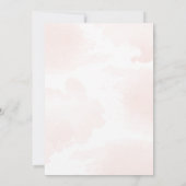 Roze en goudmeisjes Baby shower Kaart (Achterkant)