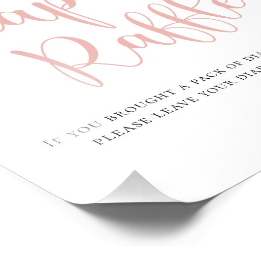 Roze en goudmeisjes, luierriftbord foto afdruk (Hoek)