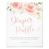 Roze en goudmeisjes, luierriftbord foto afdruk (Voorkant)