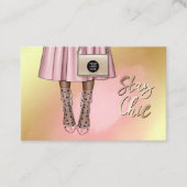 Roze en goudmeisjes Visitekaartje (Voorkant)