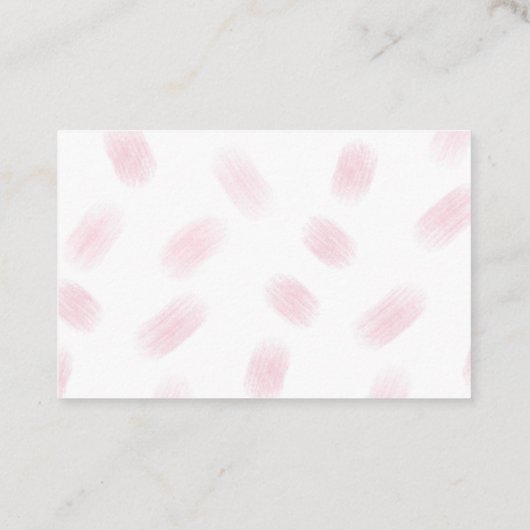 Roze en goudmeisjes Visitekaartje (Achterkant)