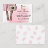 Roze en goudmeisjes Visitekaartje (Voorkant / Achterkant)