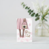 Roze en goudmeisjes Visitekaartje (Staand voorkant)