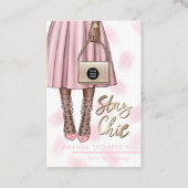 Roze en goudmeisjes Visitekaartje (Voorkant)