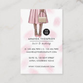 Roze en goudmeisjes Visitekaartje (Achterkant)