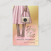 Roze en goudmeisjes Visitekaartje (Voorkant)