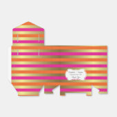 Roze en goudmetaalstrips Bedankt Bedankdoosjes (Uitgevouwen)