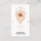 Roze en goudmystiek visitekaartje (Voorkant)