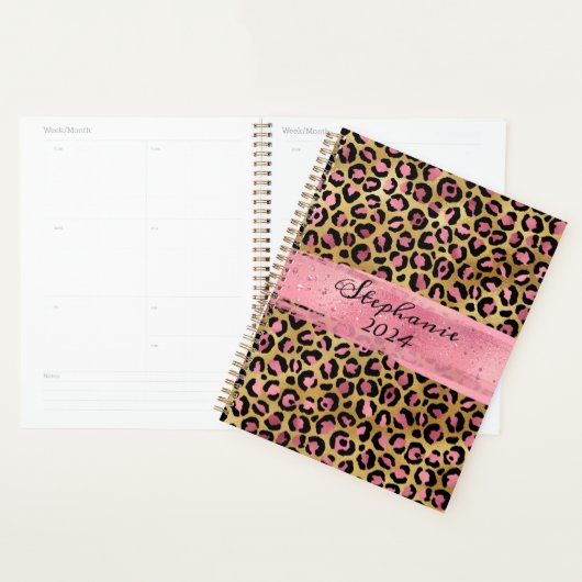 Roze en goudoliepenseel Slag Planner (Display)