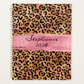 Roze en goudoliepenseel Slag Planner (Voorkant)