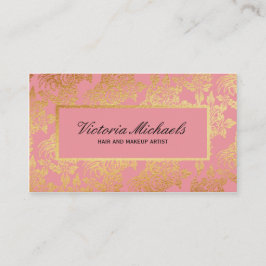 Roze en goudolievlekken Visitekaartjes