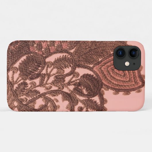 Roze en goudpaisley Case-Mate iPhone case (Achterkant (horizontaal))