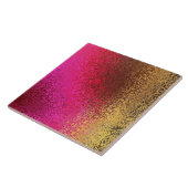 Roze en goudpatroonkeramische Tegel Tegeltje (Zijkant)