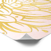 Roze en goudpauwoog Indiaas welkomstteken Poster (Hoek)