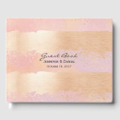 Roze en goudpenseelstreken Het gastboek van het hu Gastenboek (Voorkant)