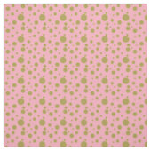 Roze en goudpokken Textiel Stof (Swatch)