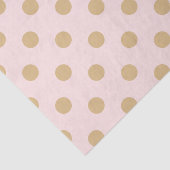 Roze en goudpokkenpatroon tissuepapier (Detail)