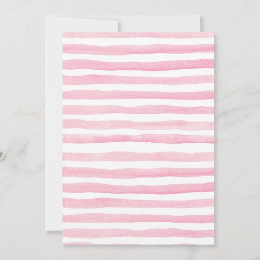 Roze en goudpompoen in bridal Shower Invitation Kaart (Achterkant)