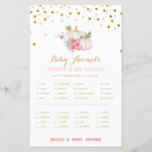 roze en goudpompoenen Baby shower