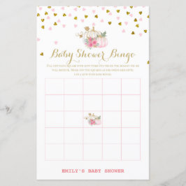 roze en goudpompoenen Baby shower