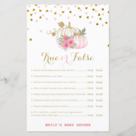roze en goudpompoenen Baby shower