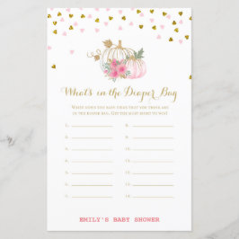 roze en goudpompoenen Baby shower