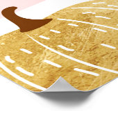 Roze en goudpompoenen Baby shower Welkomstteken Poster (Hoek)