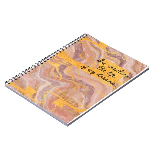 roze en goudprijs notitieboek (Linkerzijde)