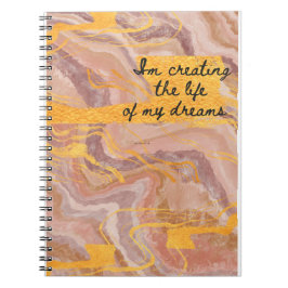 roze en goudprijs notitieboek