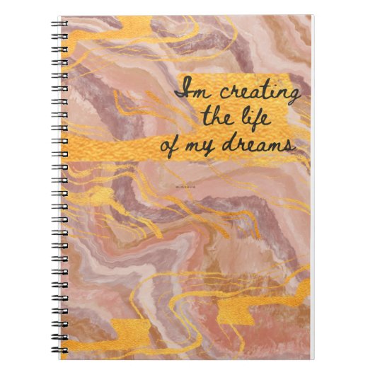 roze en goudprijs notitieboek (Voorkant)