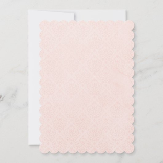 Roze en goudprinses Birthday Party-uitnodigingen Kaart (Achterkant)