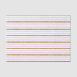 Roze en goudschuim Glitter Stripes Stripe Tissuepapier