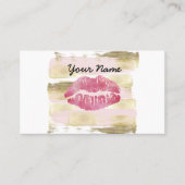 Roze en goudslip Visitekaartje onderaan (Voorkant)