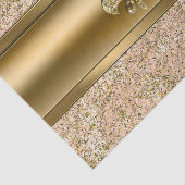 Roze en goudsparkle Glittery Fleur de lis Party Tissuepapier (Detail)