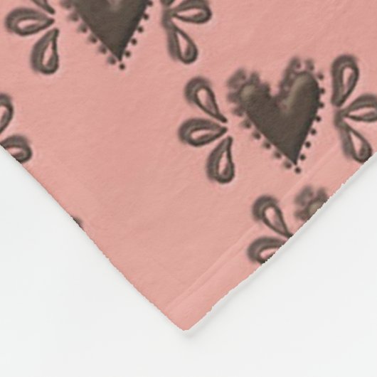 Roze en goudsuiker schedel en geluid fleece deken (Hoek)