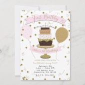 Roze en goudsuiker zijn op de eerste dag van de ge kaart (Voorkant)