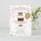 Roze en goudsuiker zijn op de eerste dag van de ge kaart (Staand voorkant)