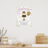 Roze en goudsuiker zijn zoete 'Birthday'-Cake Wish Poster (Keuken)