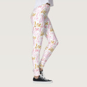 Roze en goudvezel Leggings van vrouwen (Rechts)