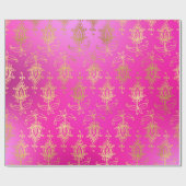 Roze en goudvlies Arabisch Bollywood Cadeaupapier (Vlak)