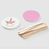 Roze en goudvlies Unicorn Girl Baby shower Handwaaier (Niet-gemonteerd)