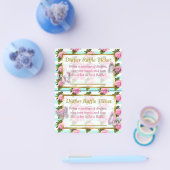 Roze en goudvlinder Baby shower - luieraffle Flyer (Enkel)