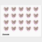 Roze en goudvlinder Stickers (Vel)