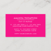 Roze en goudvormig Visitekaartje (Achterkant)