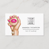 Roze en goudvormig Visitekaartje (Voorkant)