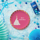 Roze en goudVrijgezellenfeest Papieren Bordje (Feest)