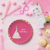 Roze en goudVrijgezellenfeest Papieren Bordje (Feest)