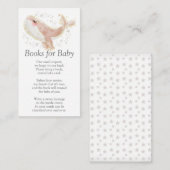 Roze en goudwalvisboeken voor Baby shower Enc Informatiekaartje (Voorkant / Achterkant)