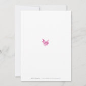 Roze en goudwaterverf vrijgezellenfeest kaart (Achterkant)