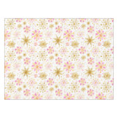 Roze en goudwintersopflakken tafelkleed (Voorkant (Horizontaal))